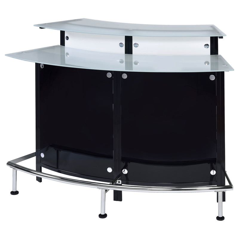 Keystone - Home Bar With Stemware & Wine Storage - Black