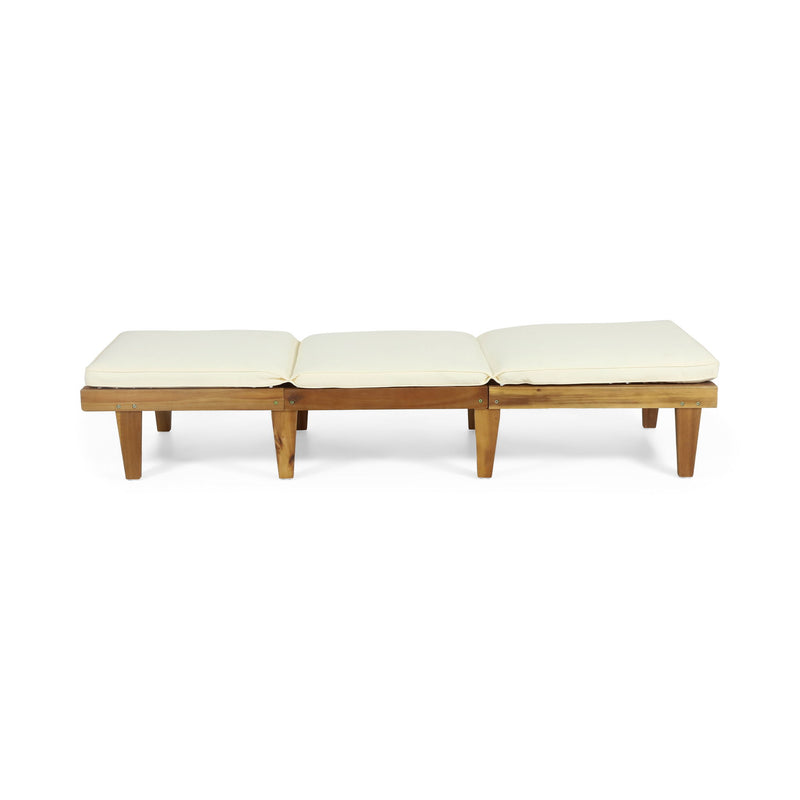 Ariana - Wood Chaise Lounge With Cushion