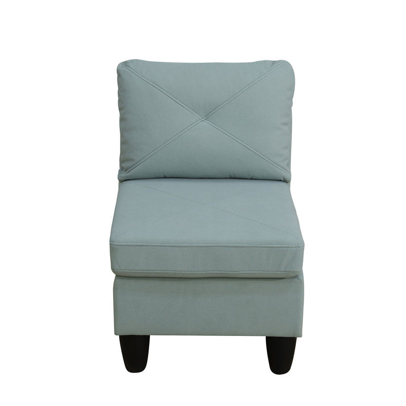 Modular L - Shaped Sectional Sofa 6 Seater 4 Piece, Couch With Chaise - Green