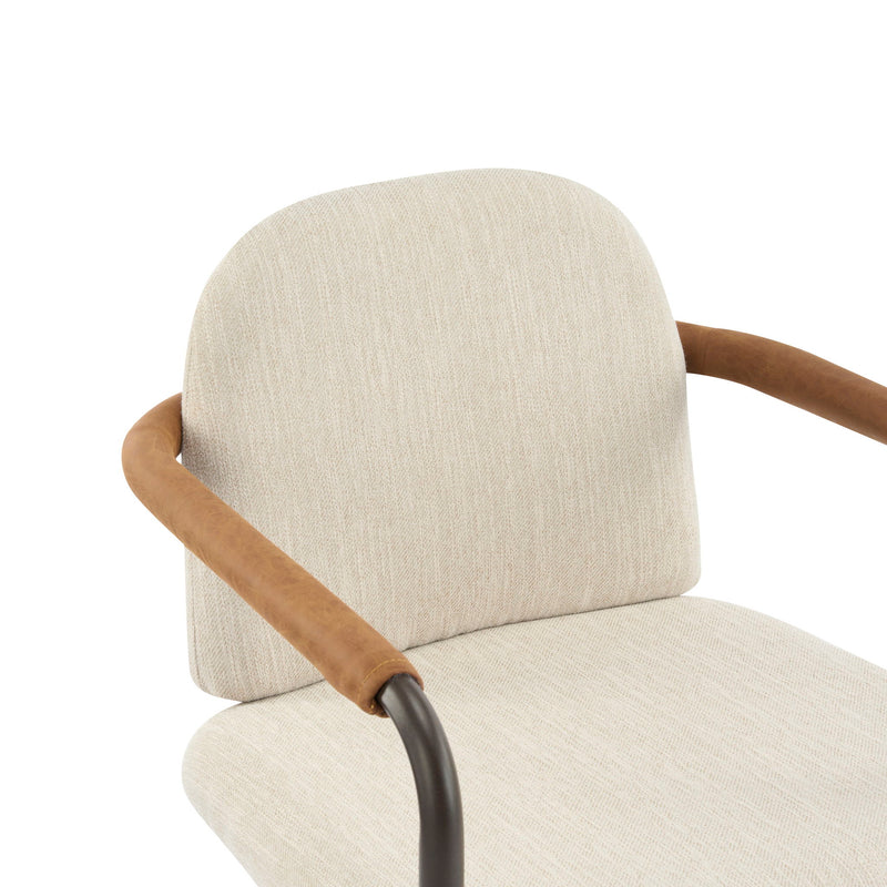 Modern Dining Chair Set With Durable Iron Frame And Comfortable Fabric Upholstery