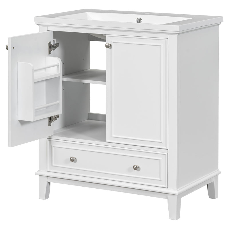 Modern Bathroom Vanity With Sink Combo, Multi Functional Cabinet With Doors And Drawer
