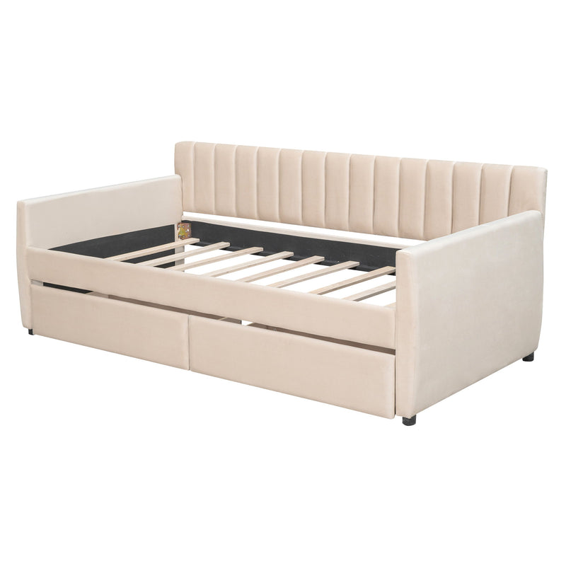 Upholstered Daybed With Slat Support