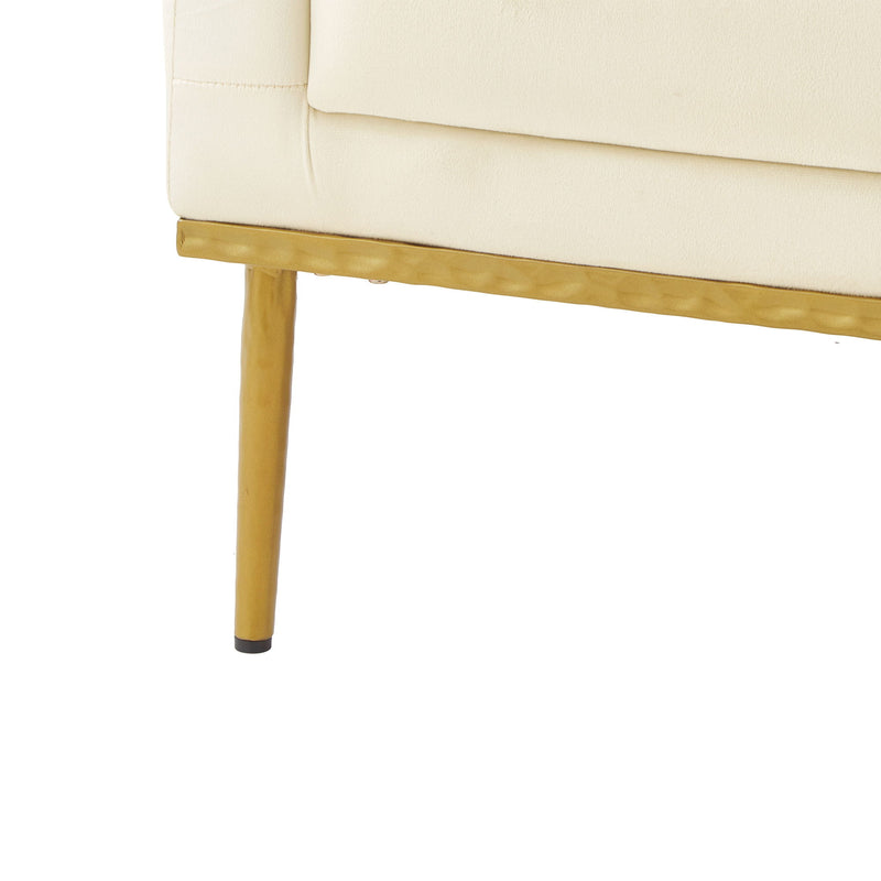 Elegant Curved Armrest Accent Armchair