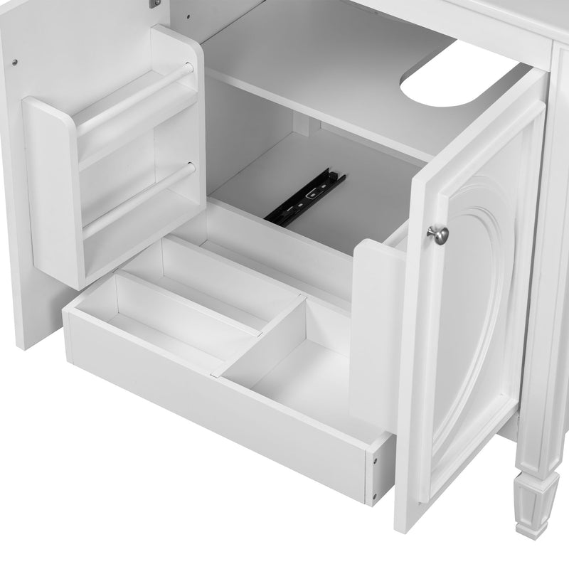 Bathroom Vanity With Sink With 2 Doors And Adjustable Shelf