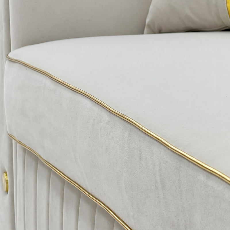 Sofa With Rolled Arms, 3 Seater Couch, Living Room Accent