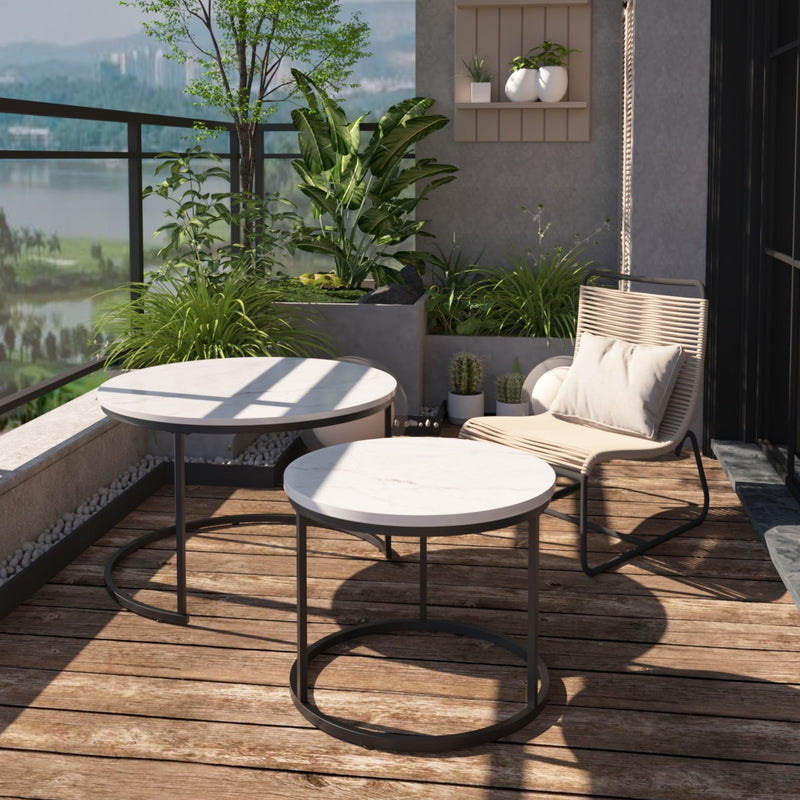 Round Nesting Coffee Table (Set of 2)