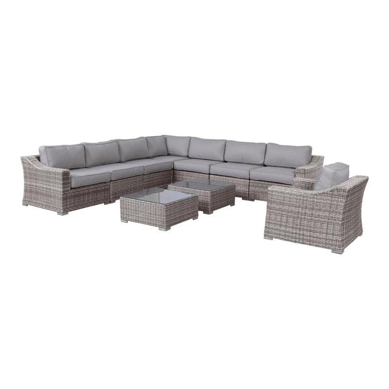 Outdoor Wicker Conversation Set With Cushions, All Weather