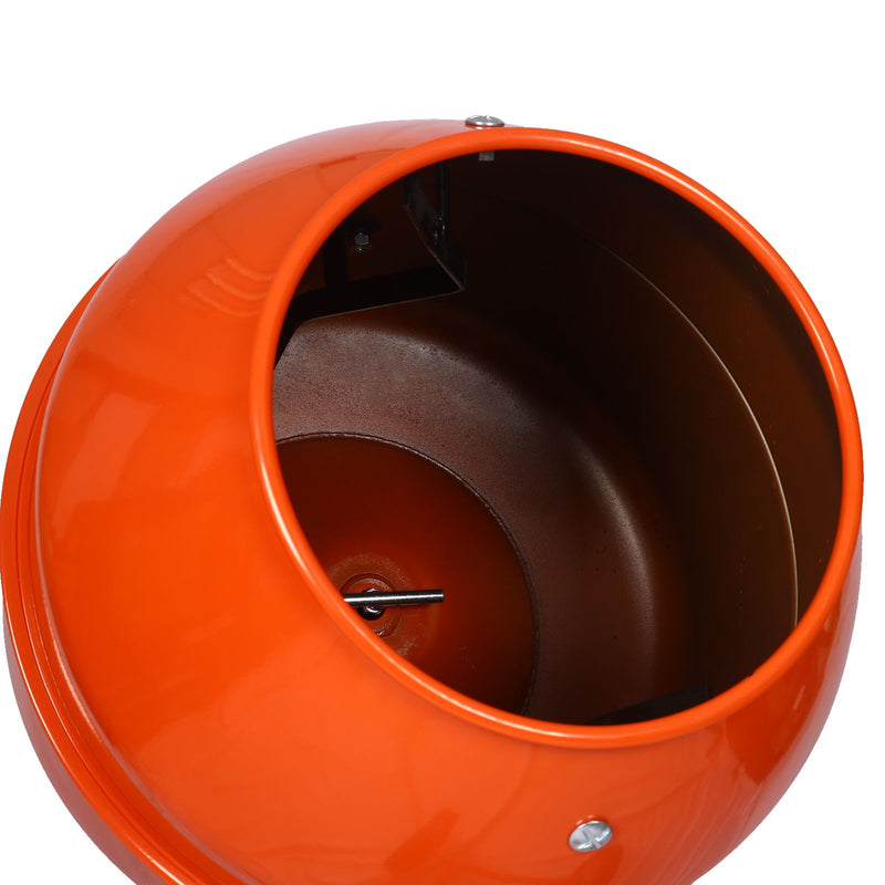 Portable Concrete Mixer With Etl Certificated Copper Motor, Electric Cement Mixer, 5.0 Cu. Ft. - Orange