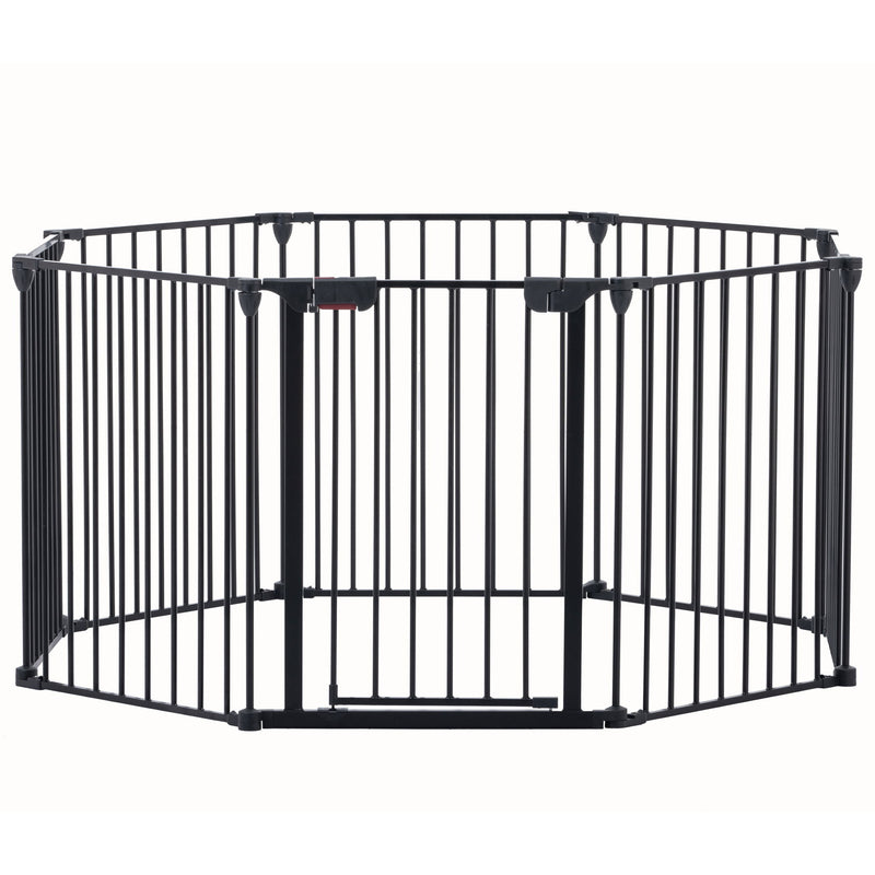 Adjustable Safety Gate Play Yard Metal Doorways Fireplace Fence Christmas Tree Fence Gate For House Stairs Gate Prohibited Area Fence