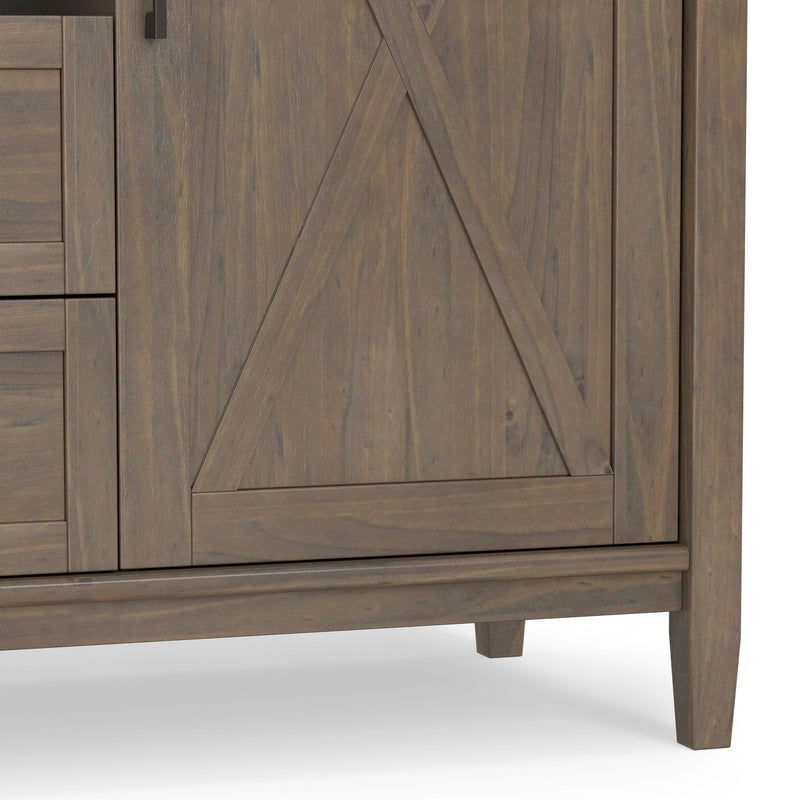 Ela - Sideboard With Wine Storage - Smoky Brown