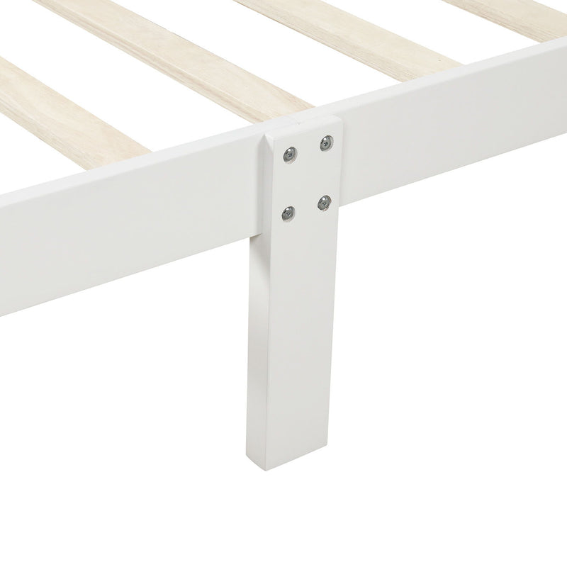 Platform Bed Frame Mattress Foundation Sleigh Bed With Headboard / Footboard / Wood Slat Suppor