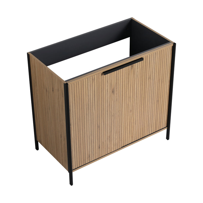 Contemporary Freestanding Bathroom Vanity With Adjustable Shelves