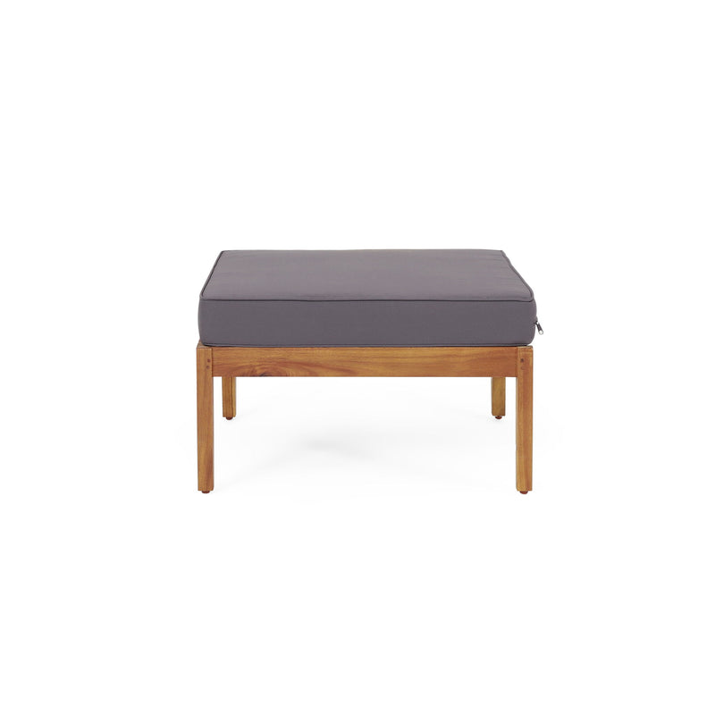 Bianca - Outdoor 3 Seater Sofa Chat Set With Ottoman - Teak