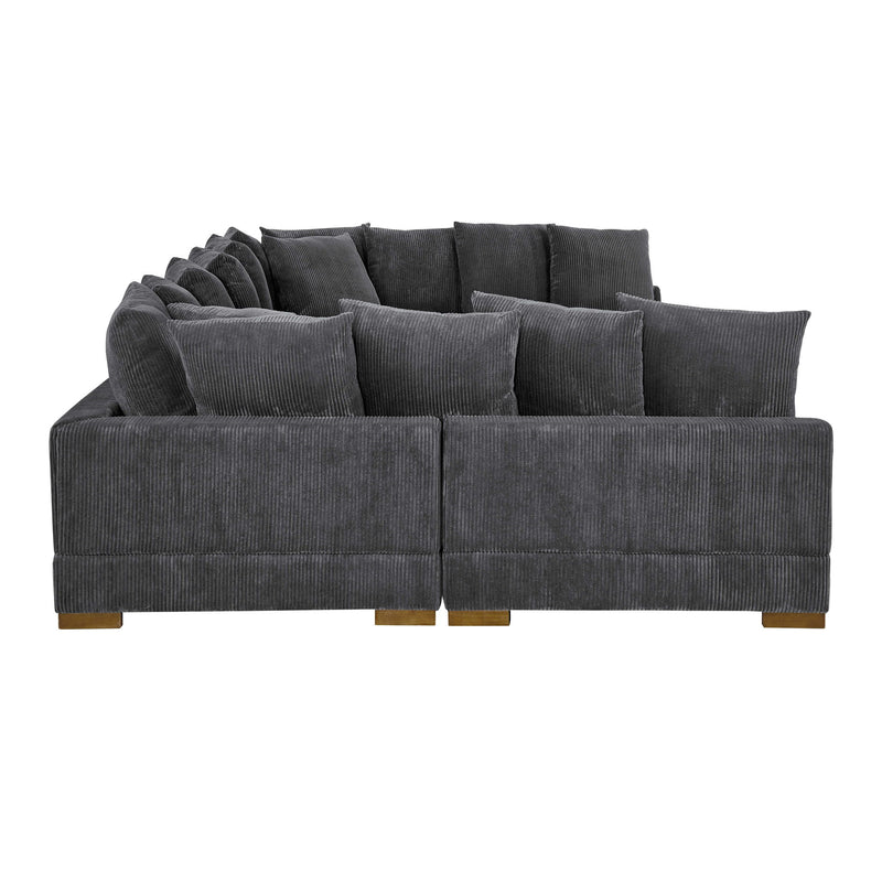 Large Seating Modular Sleeper Sectional - Dark Gray
