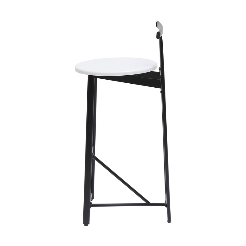 Modern Bar Stools With Backrest For Kitchen (Set of 3)