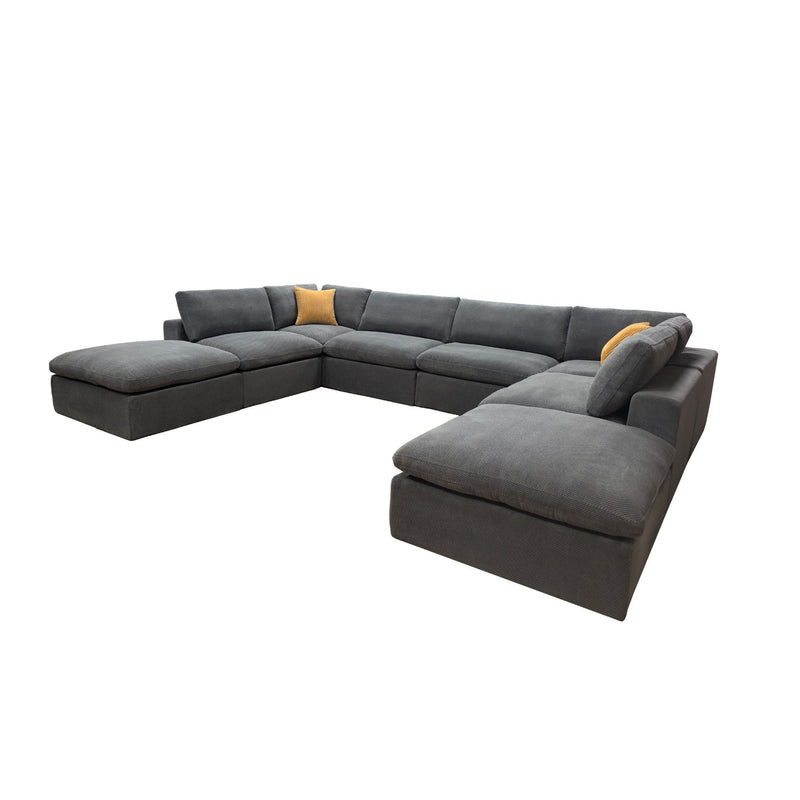 Custom Configuration Modular Sectional & Toss Pillows