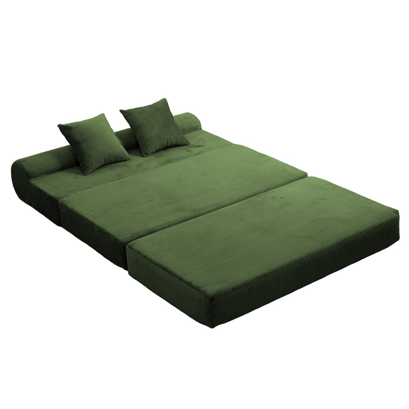 Convertible Sofa Bed, 2 Seater Fold Out Floor Couch