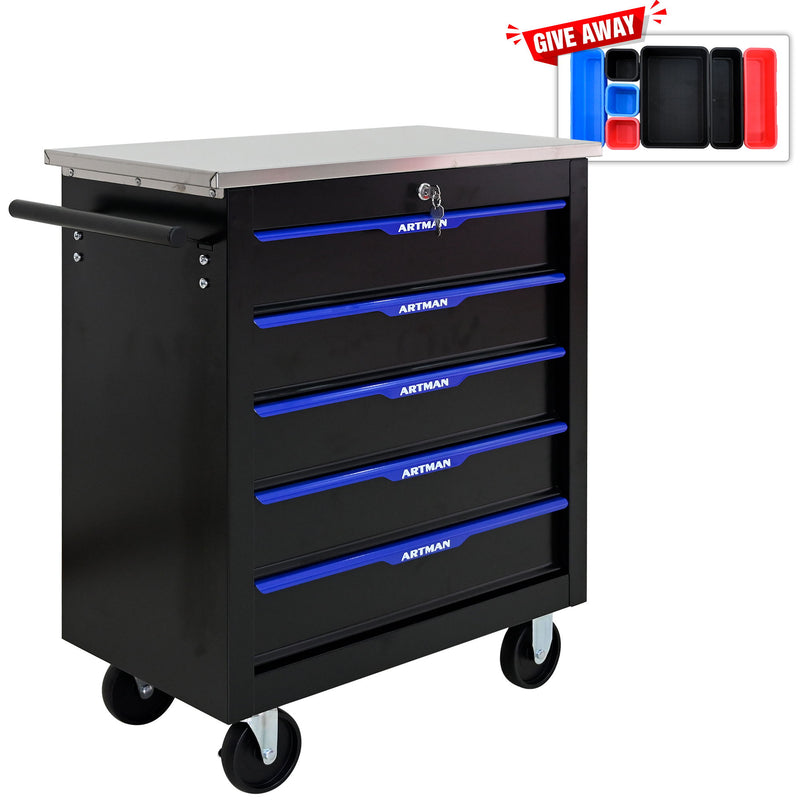 Drawer Multifunctional Tool Cart With Wheels