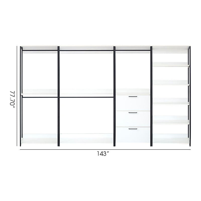 Fiona - Freestanding 4 Tower Walk-In Closet System - White
