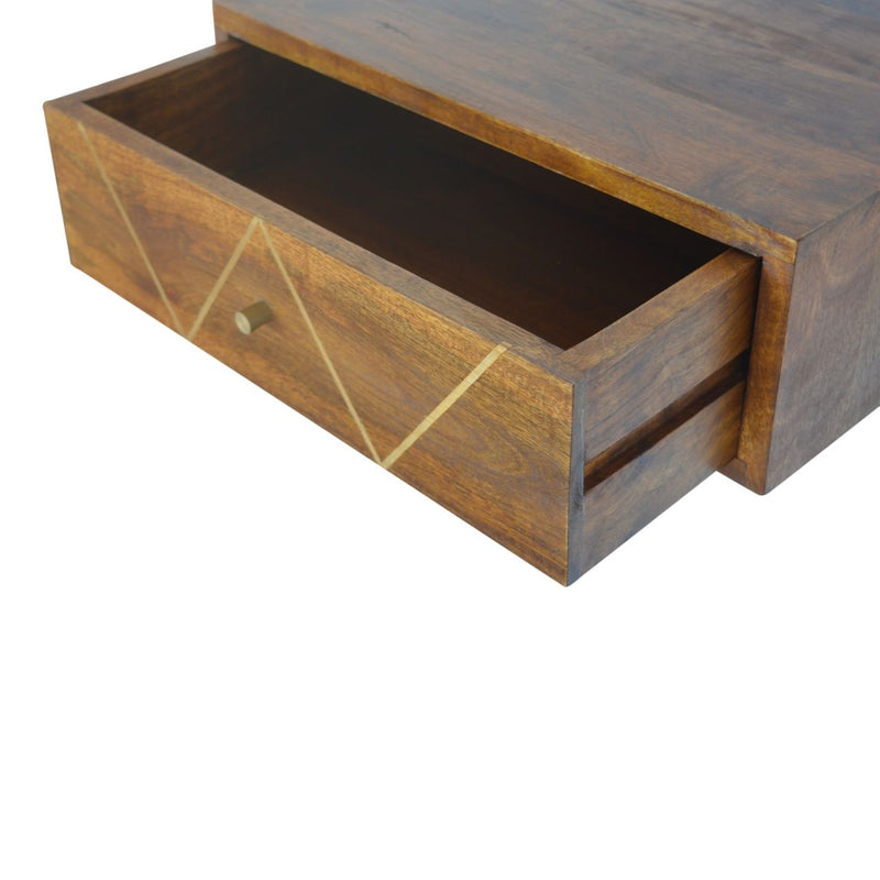 Floating Bedside Table - Chestnut