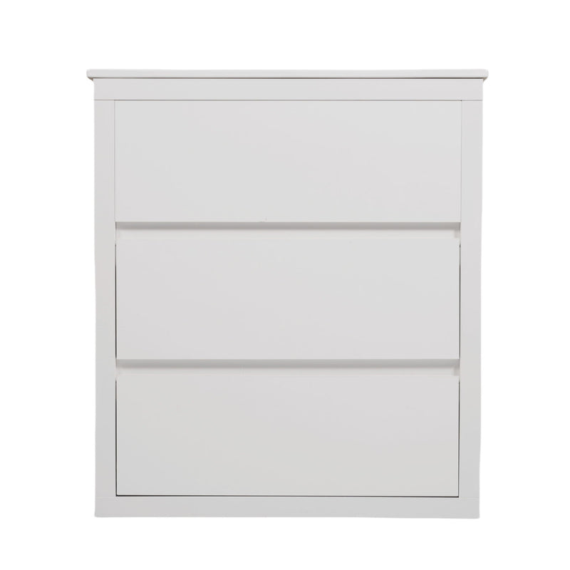 Freestanding Bathroom Vanity With Ceramic Sink, 2 Full Extension Drawers