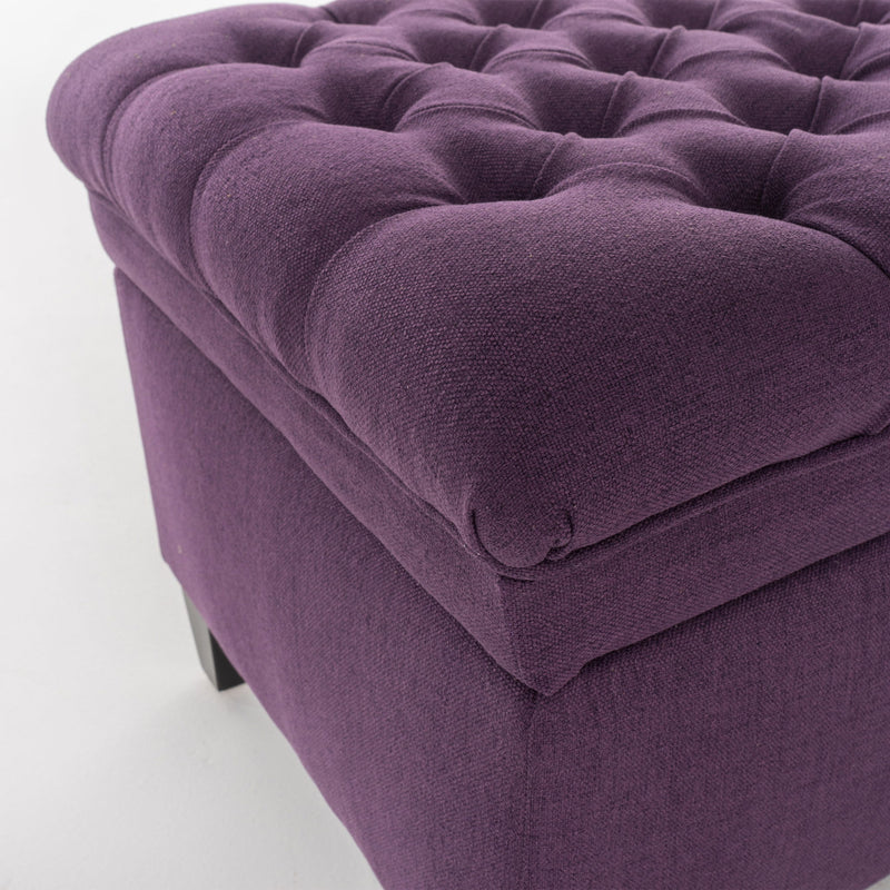 Juliana - Storage Ottoman With Birch Legs