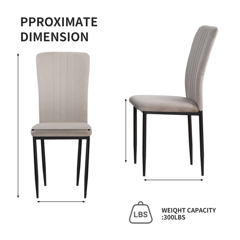 Velvet Dining Chairs For Dining Room (Set of 4)