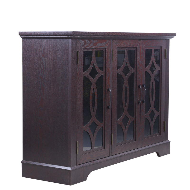 Spacious Sideboard With 3 Doors - Ox Blood Red