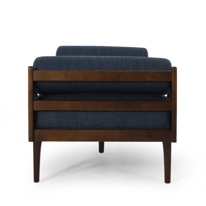 Chic Contemporary Chaise Lounge With Button Tufting And Bentwood Structure