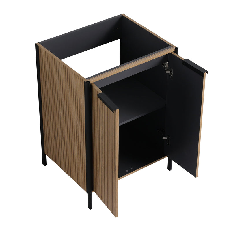 Modern Freestanding Bathroom Vanity With Resin Sink & Soft Close Cabinet Doors