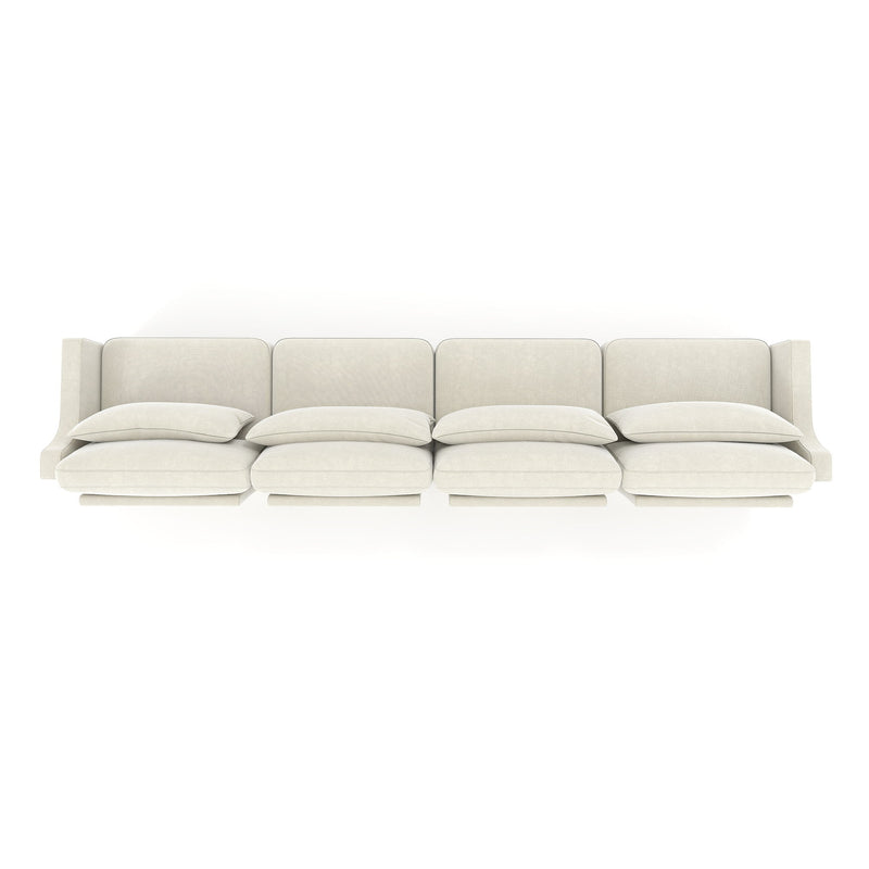 Elegant Sofa With Ergonomic Design And Lumbar Pillows