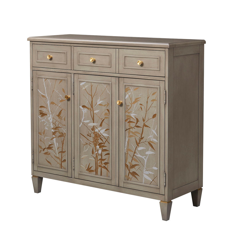 Dauphin - Handpainted Entryway Storage Cabinet - Gray