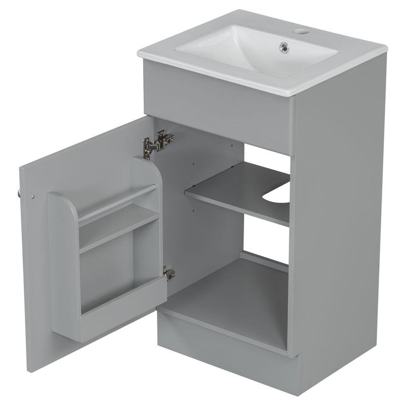 Bathroom Vanity With Sink, Cabinet With Adjustable Shelf