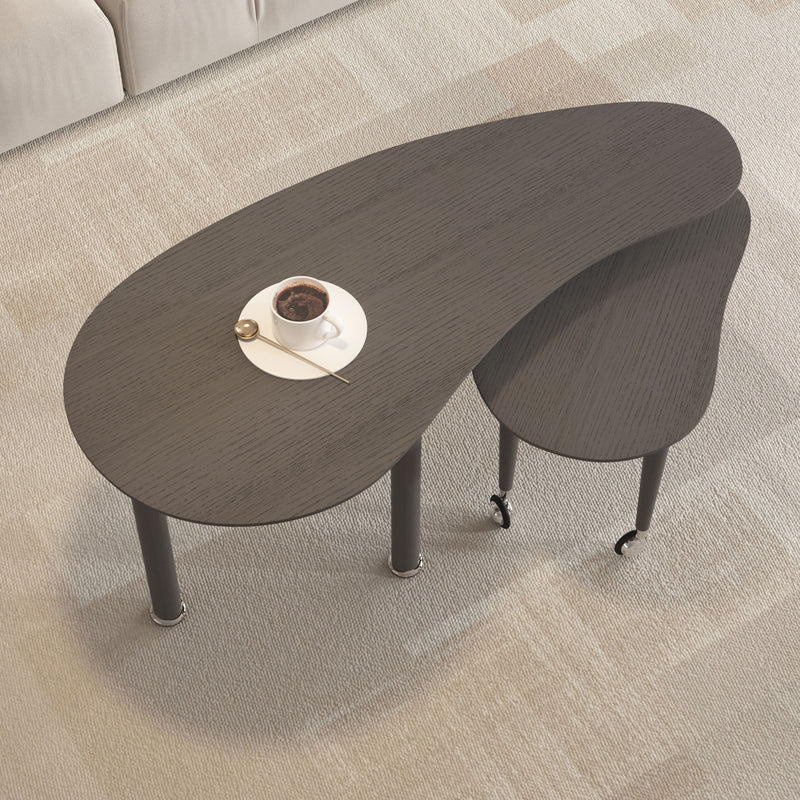 Rotatable Cocktail Table With Solid Legs, 360 Degree Rotating