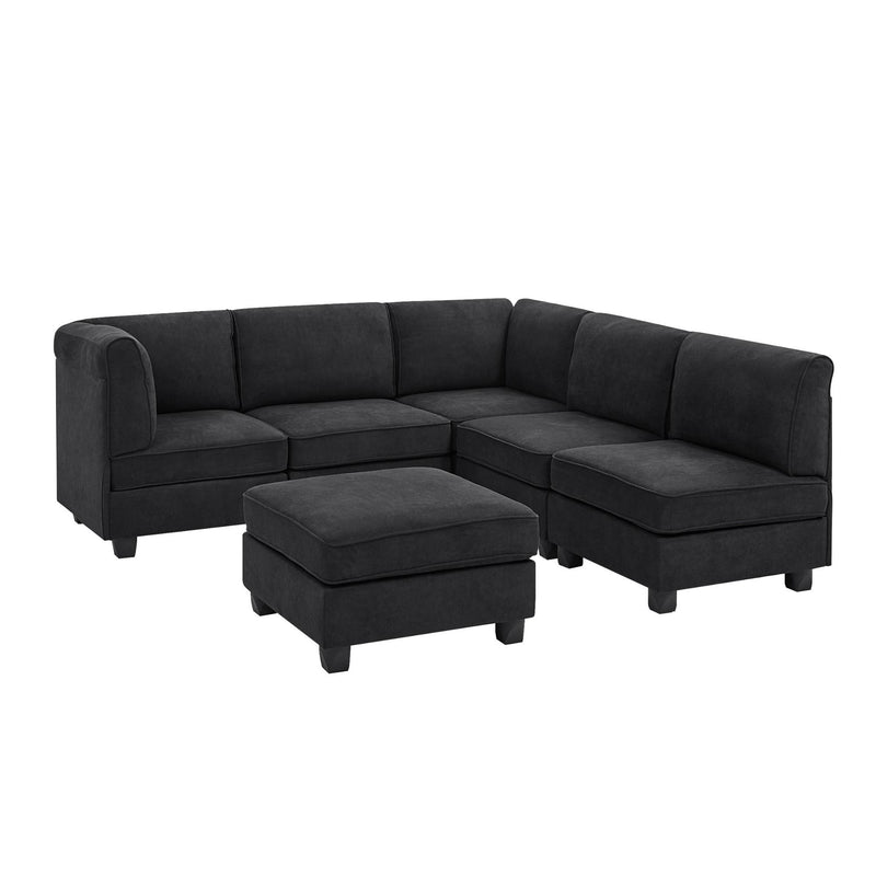 Upholstered Modular Sectional With Removable Cushions