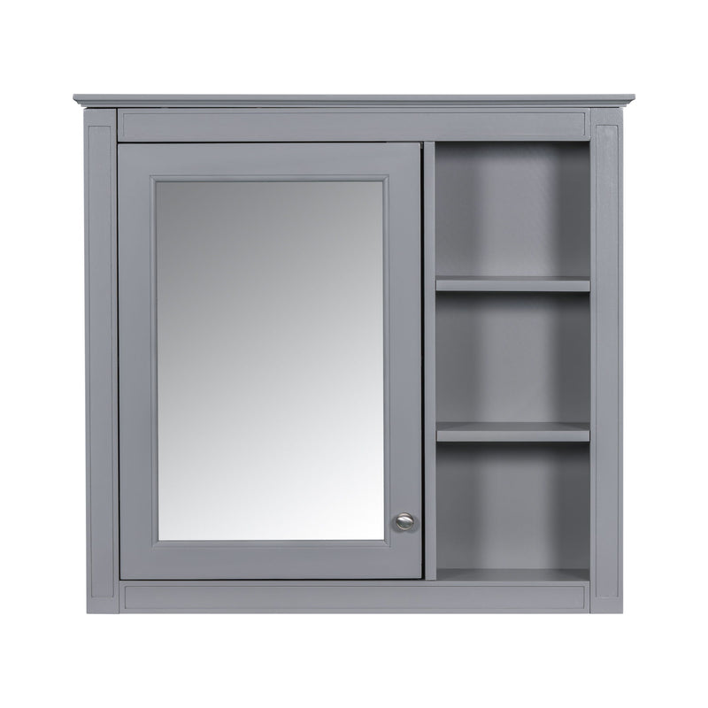 Wall Mounted Medicine Cabinet With Mirror And 3 Open Shelves