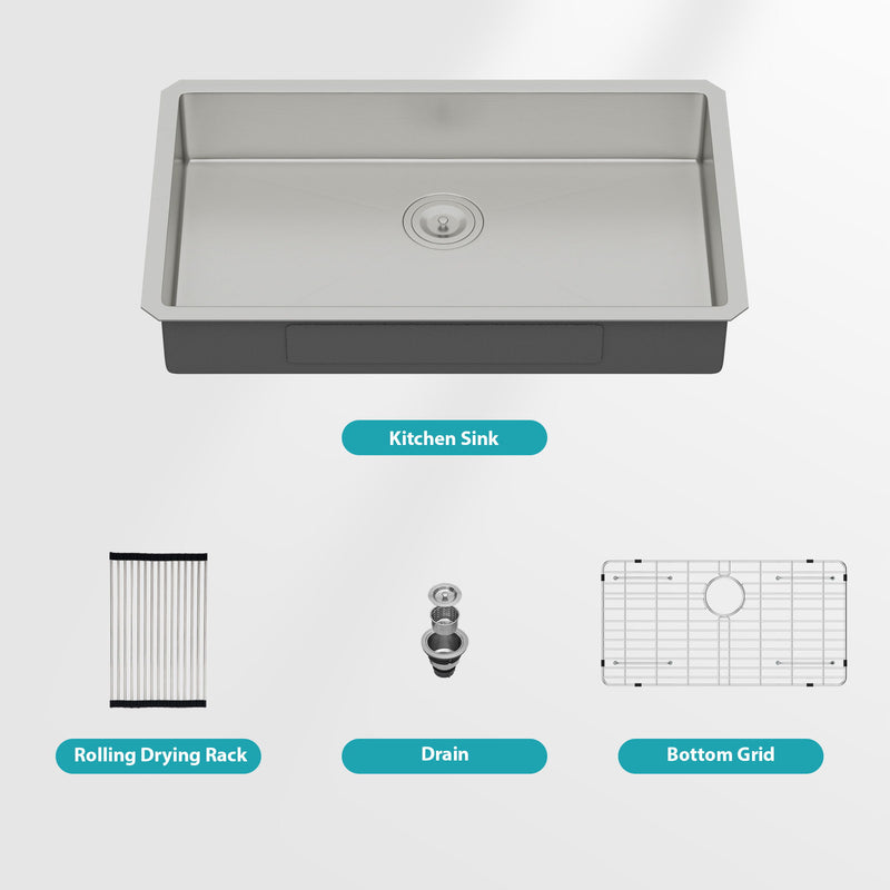 Undermount Sink, Low Depth Single Bowl