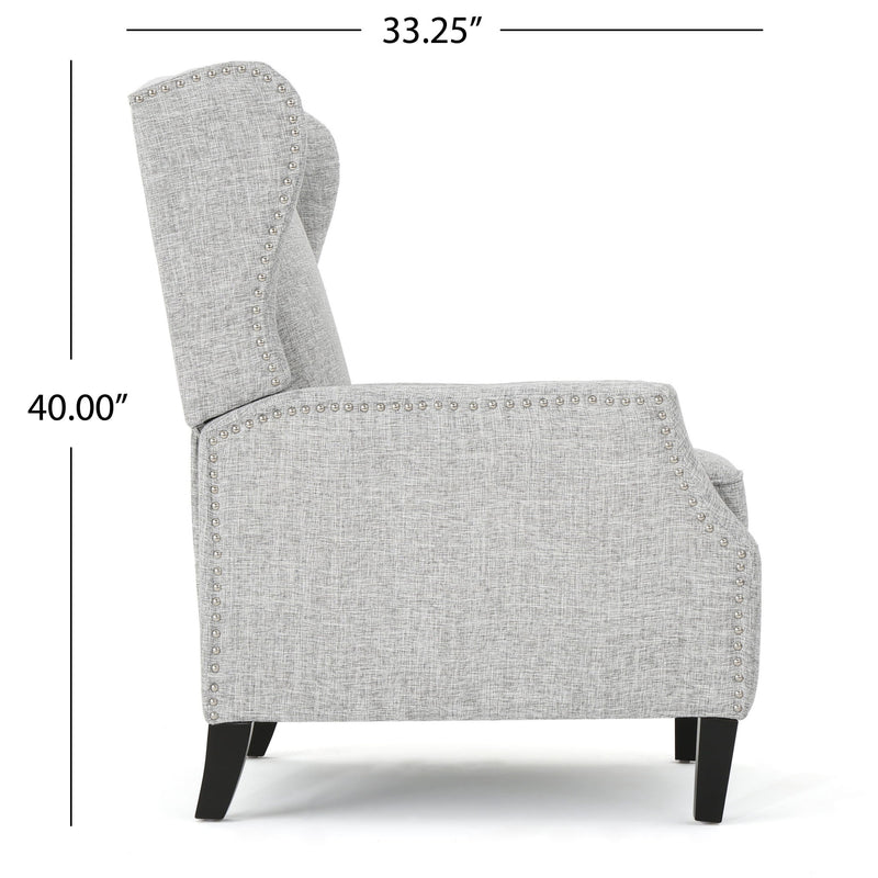 Westeros Wing Back Fabric Upholstered Recliner
