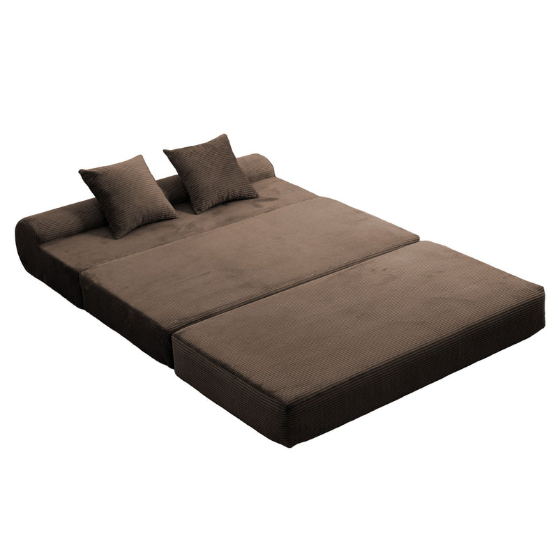 Convertible Sofa Bed, 2 Seater Fold Out Floor Couch