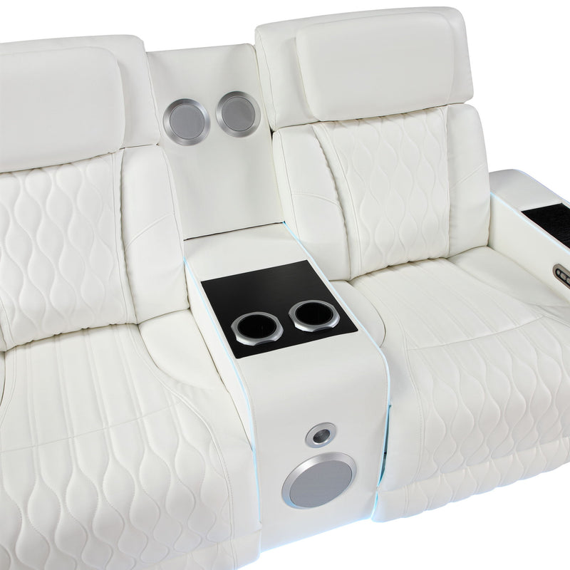 Electra - Power Reclining Set With Power Headrests, Massage And LED Lighting