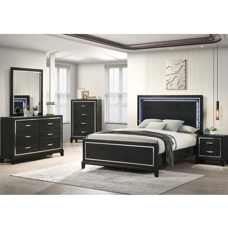 Modern Bed With Built In LED Light