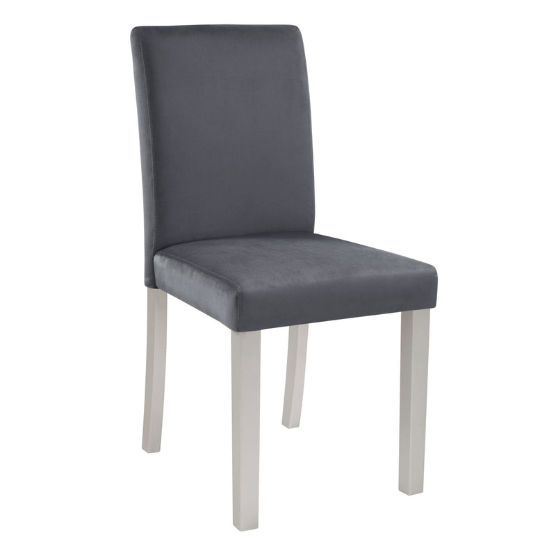 5 Pieces Wooden Dining Table Set, Square Table And 4 Upholstered Chairs