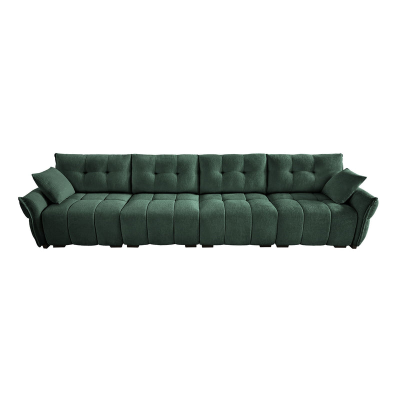 Modern Sofa & Pillows, Textured Cover, High Rebound Cushions