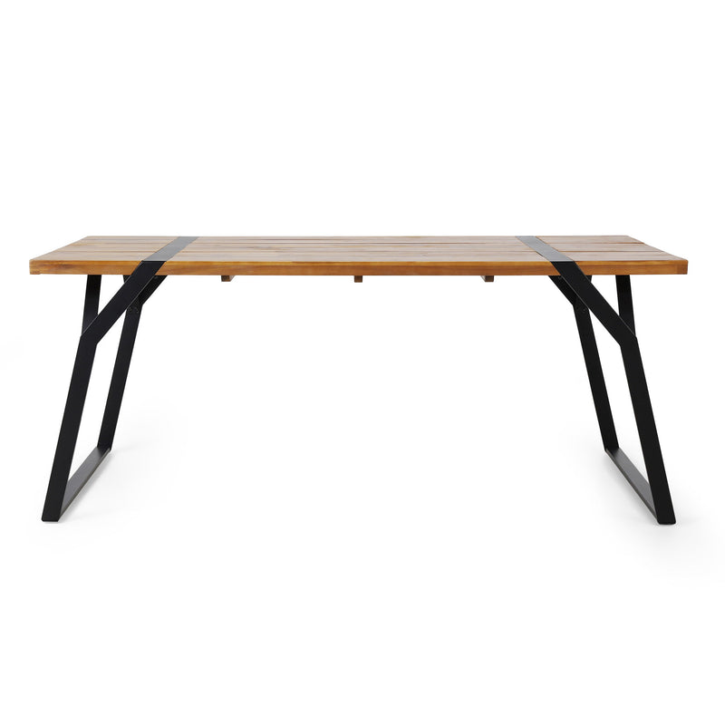Zora - Dining Table Industrial & Iron Table - Black
