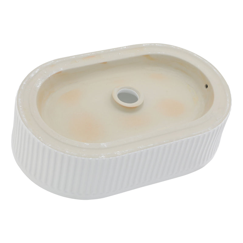 Vessel Oval Bathroom Sink - White