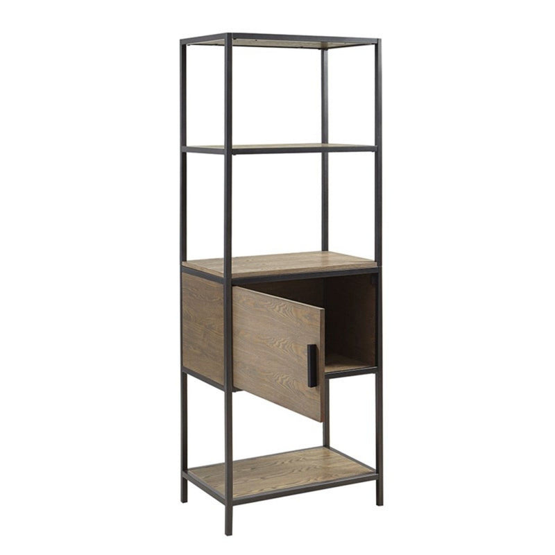 Darley - 3 Shelf Bookcase With Storage Cabinet - Gray