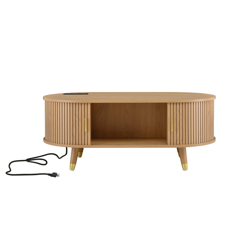TV Stand & Coffee Table Set With Charging Station