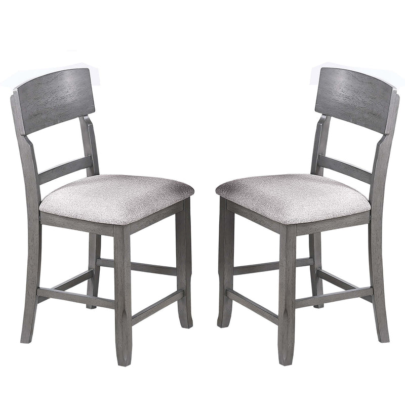 Contemporary Counter Height Dining Set With Built In Lazy Susan