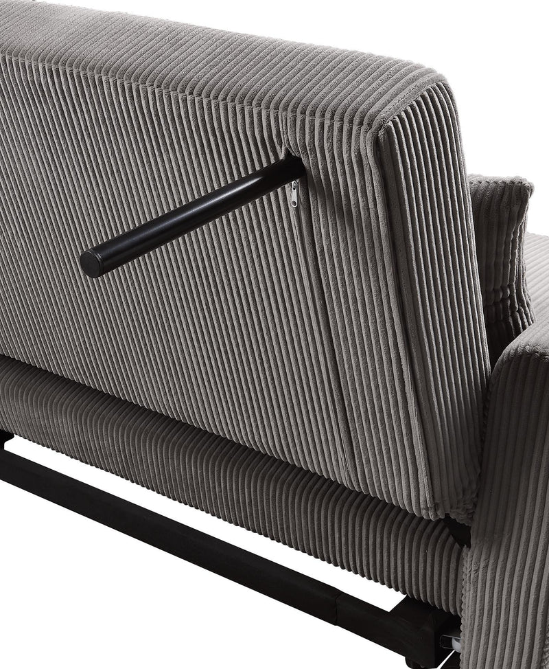 Justine - Convertible Sleeper Loveseat - Brown
