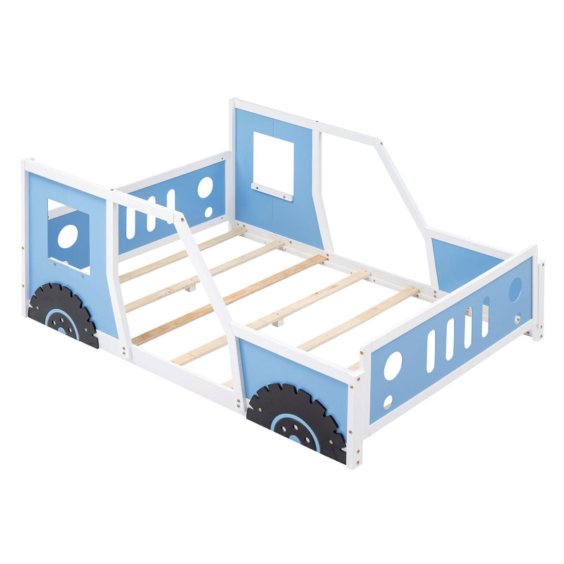 Classic Car Shaped Platform Bed With Wheels